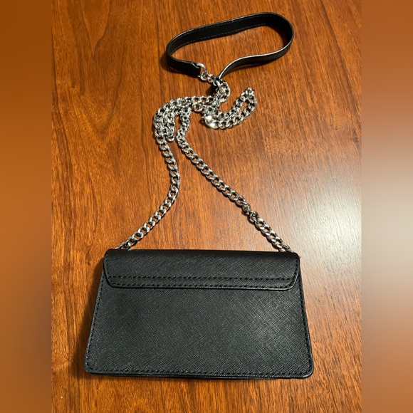 Michael by Michael Kors Mini Leather Trunk Crossbody with silver chain - Picture 4 of 7